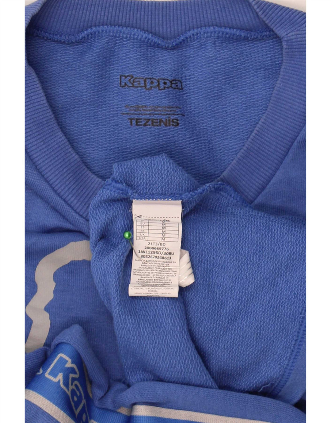 Kappa Damen Tezenis Crop Graphic Sweatshirt Pullover UK 14 Mittelblau