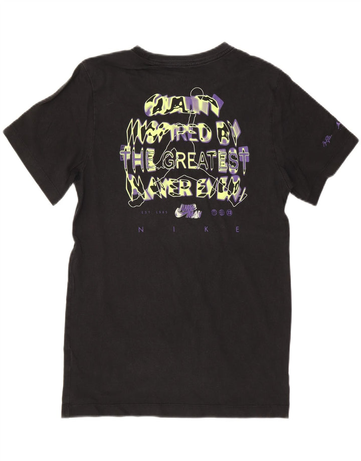 JORDAN Herren-T-Shirt mit Grafik, Größe S, schwarze Baumwolle