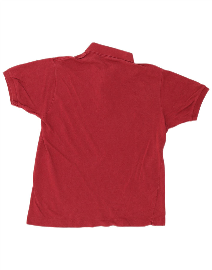 LACOSTE Herren-Poloshirt, Größe 4, mittlere burgunderrote Baumwolle