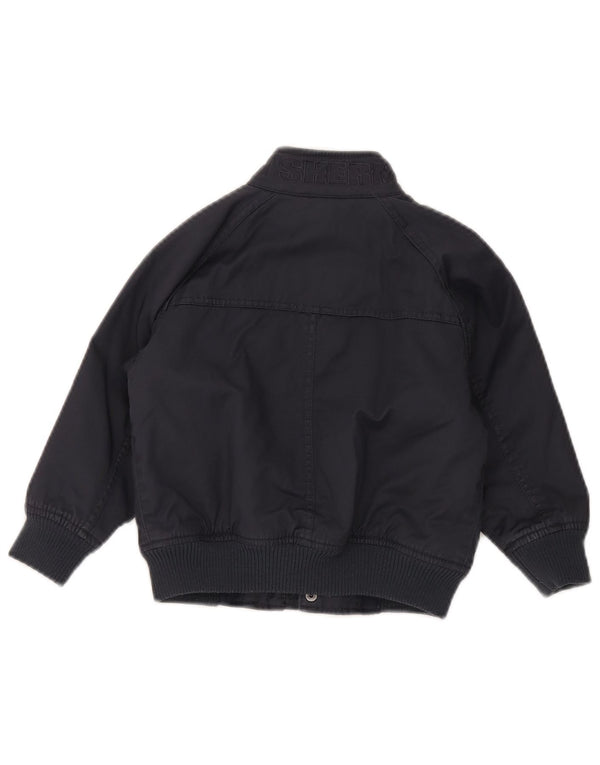 Ben Sherman Jungen-Bomberjacke mit Grafik, 3–4 Jahre, marineblaue Baumwolle