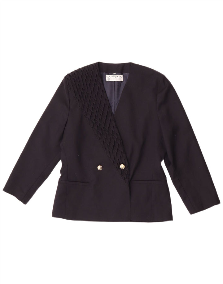 Marzotto Damen Zweireiher-Blazerjacke IT 44 Mittelmarineblau
