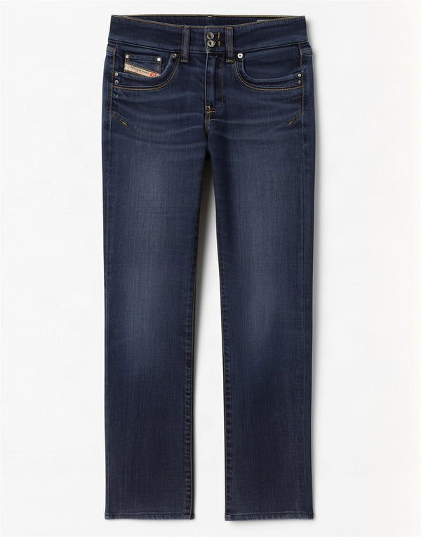 Diesel Damen Ronhar Straight Jeans W29 L28 Marineblaue Baumwolle