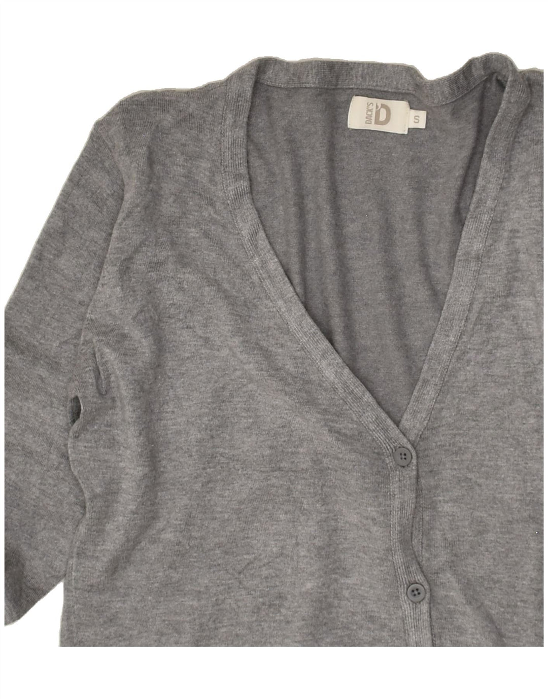DACK'S Womens Cardigan Sweater UK 10 Small Grey Viscose | Vintage Dack's | Thrift | Second-Hand Dack's | Used Clothing | Messina Hembry 