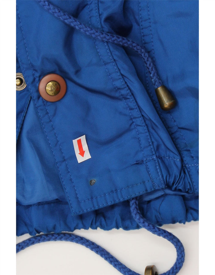 DUBIN Mens Hooded Raincoat IT 54 2XL Blue Colourblock Polyester Vintage Dubin and Second-Hand Dubin from Messina Hembry 