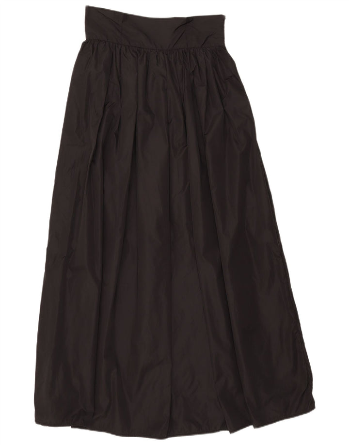 Vintage Damen Plissee Maxirock W26 Small Schwarz
