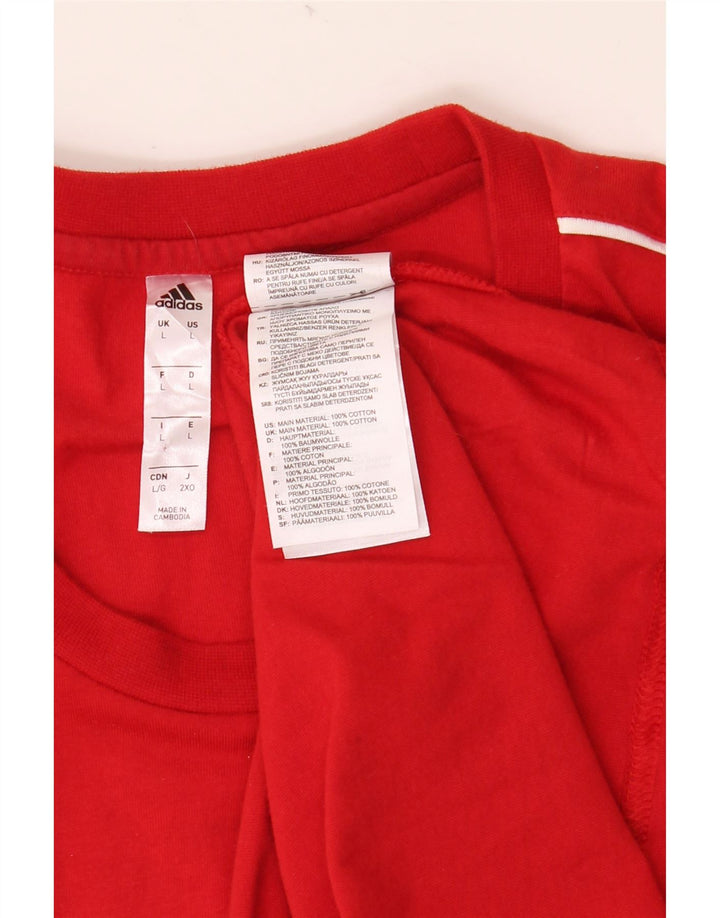 ADIDAS Herren Italia Graphic T-Shirt Top Große rote Baumwolle