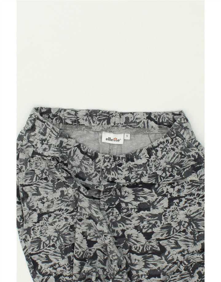 ELLESSE Womens Abstract Pattern Tracksuit Trousers UK 8 Small  Grey Vintage Ellesse and Second-Hand Ellesse from Messina Hembry 