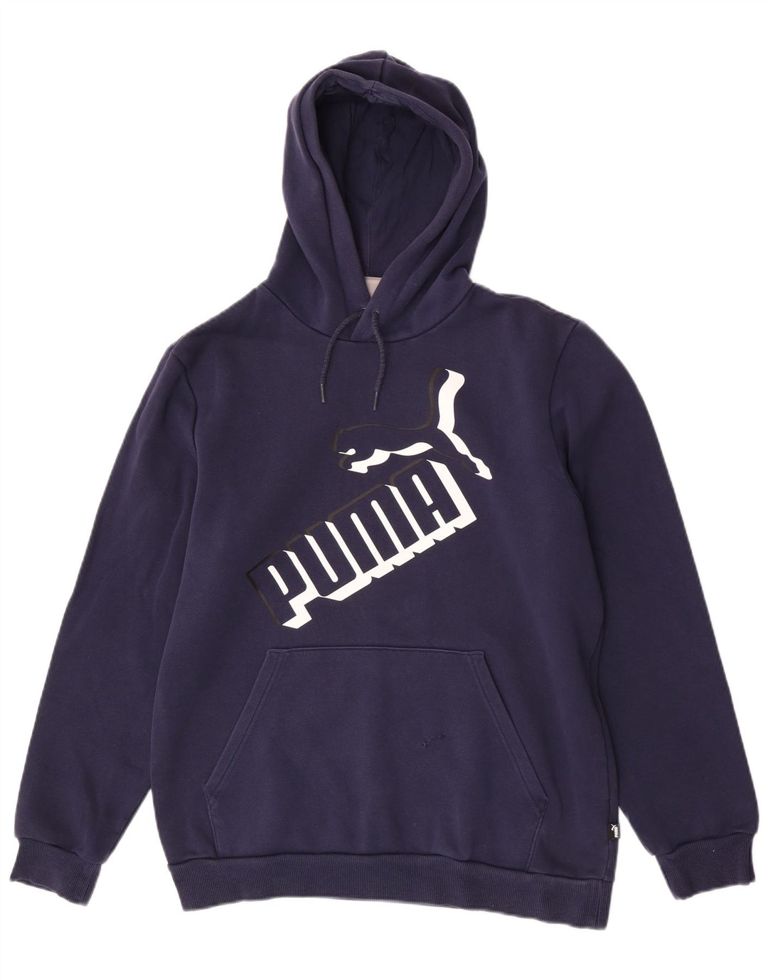 Puma Herren Grafik-Hoodie-Pullover aus Baumwolle in mittlerem Marineblau