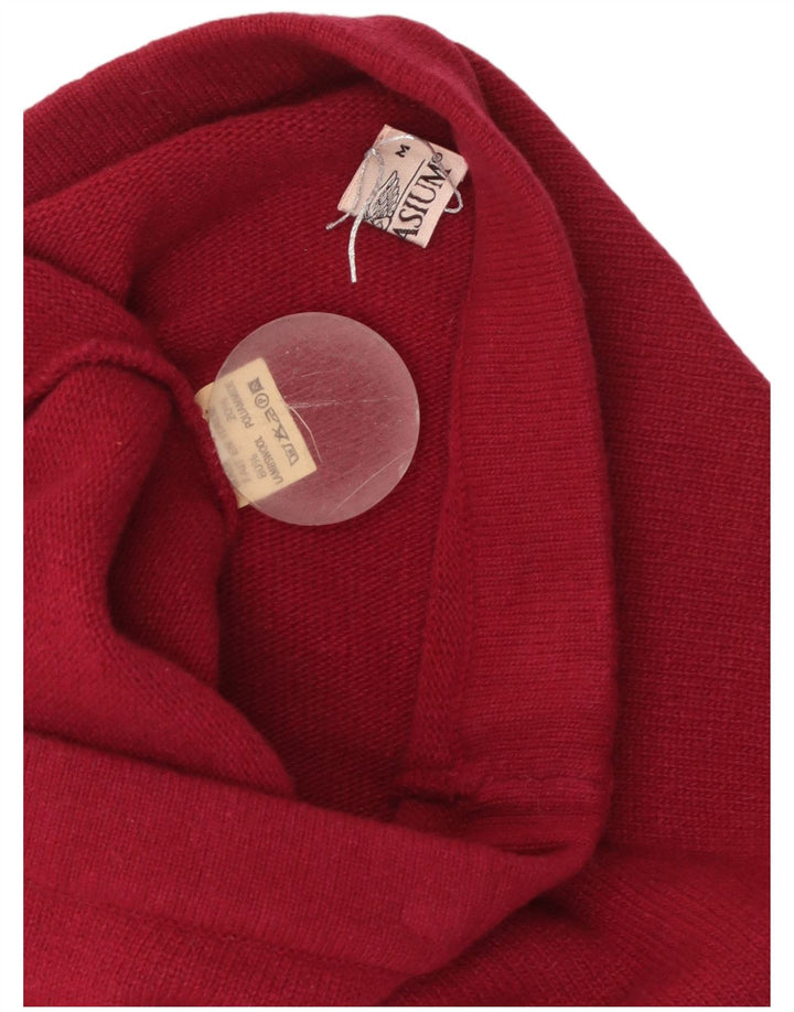 GYMNASIUM Damen-Strick-Bleistiftrock, mittelgroß, W26, rote Lammwolle