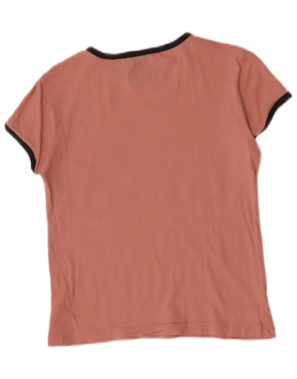 Adidas Damen Grafik T-Shirt Top UK 8/10 Small Rosa Baumwolle