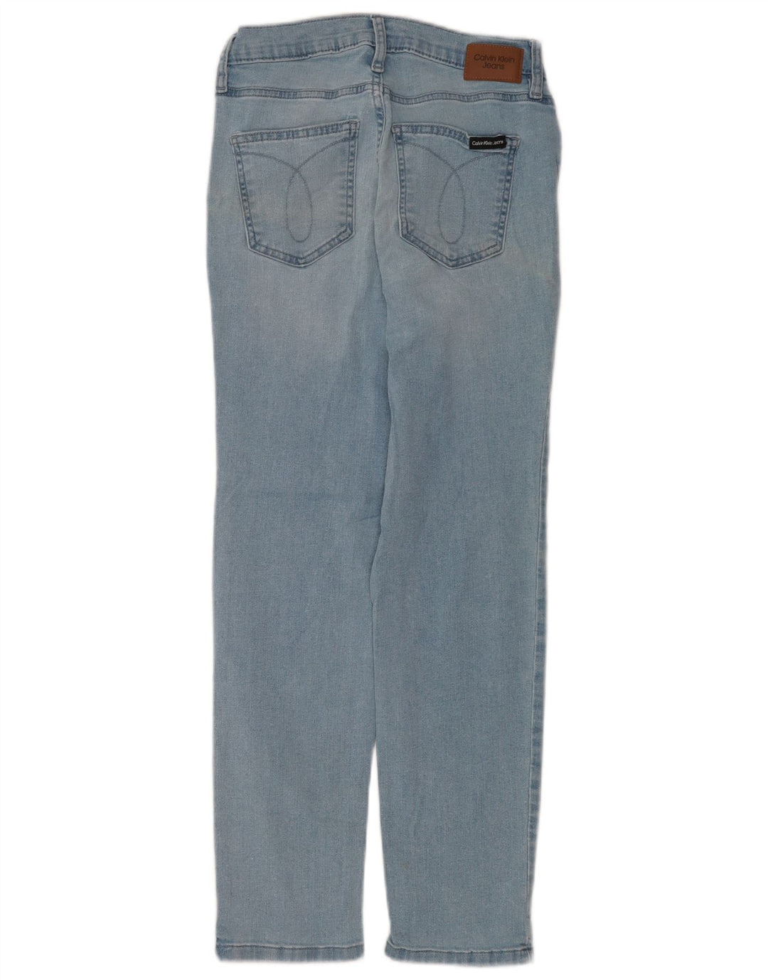 Calvin Klein Damen Straight Jeans W25 L25 Blaue Baumwolle