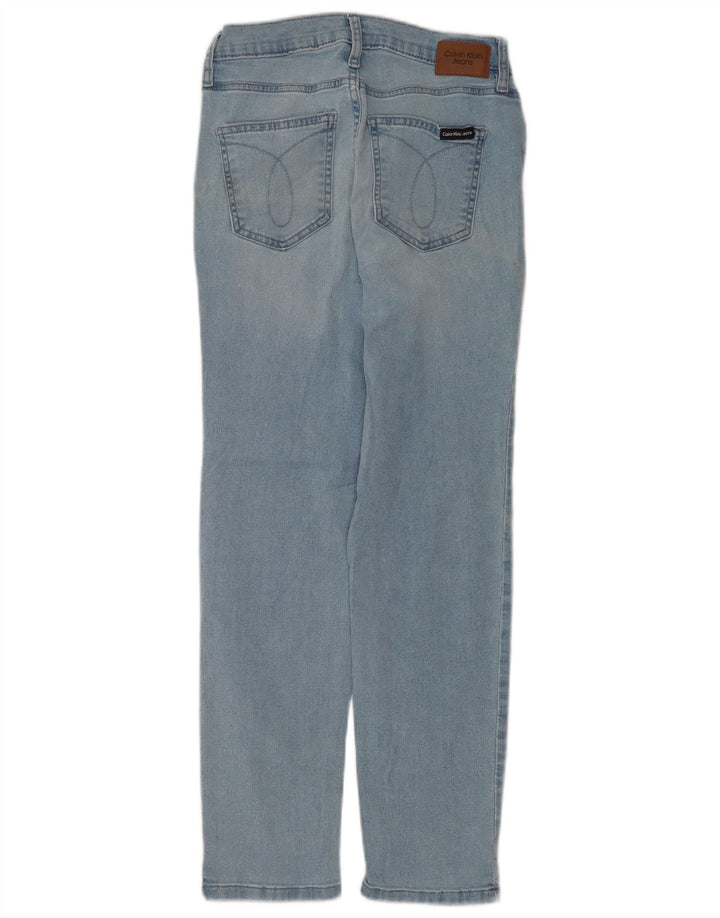 Calvin Klein Damen Straight Jeans W25 L25 Blaue Baumwolle