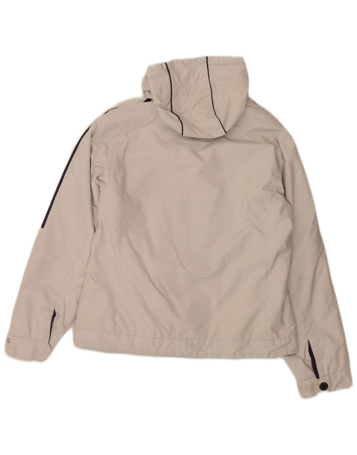 Brugi Wattierte Damenjacke mit Kapuze, UK 14, Mittelweiß, Polyamid