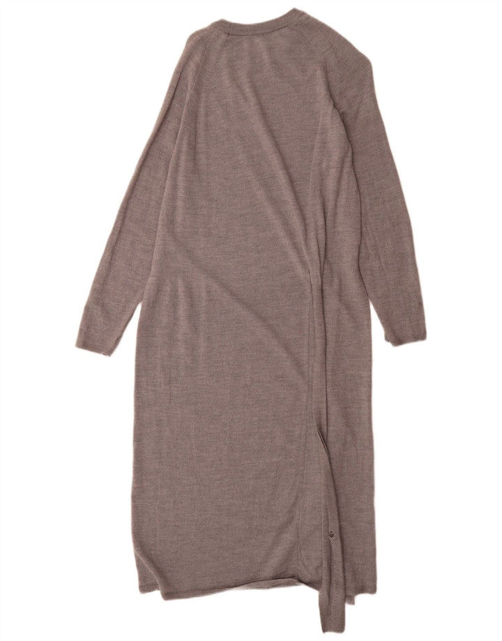 Marks & Spencer Damen Langarm-Pulloverkleid UK 12 Mittelgrau