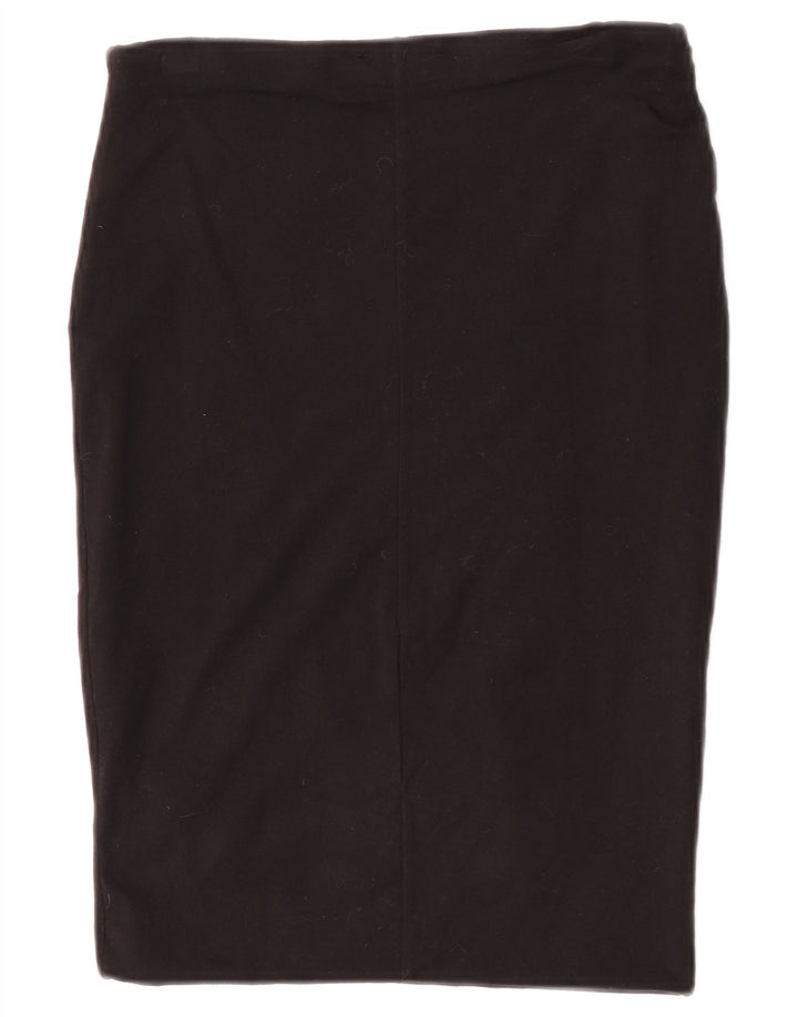 Zara Damen Bleistiftrock Medium W28 Schwarze Baumwolle