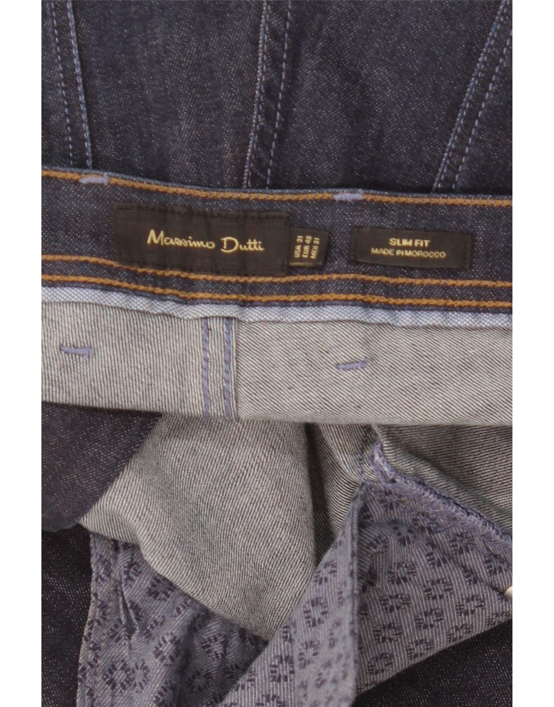 Massimo Dutti Herren Slim Jeans EU 40 Medium W31 L30 Marineblau