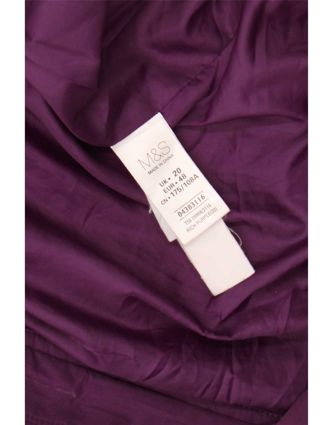Marks & Spencer Damen Parka mit Kapuze, UK 20 2XL, Lila, Polyester