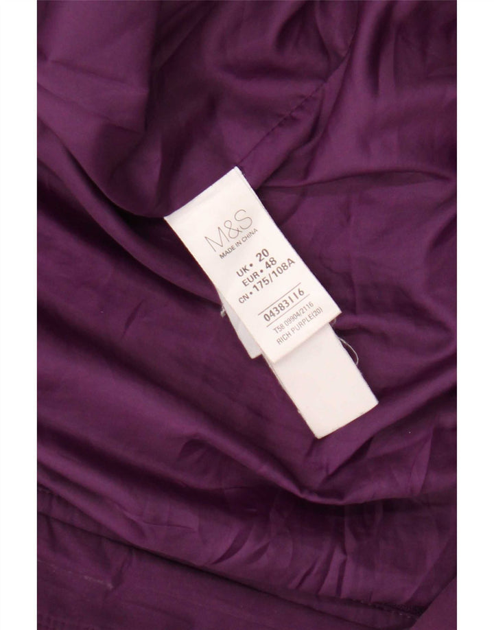Marks & Spencer Damen Parka mit Kapuze, UK 20 2XL, Lila, Polyester
