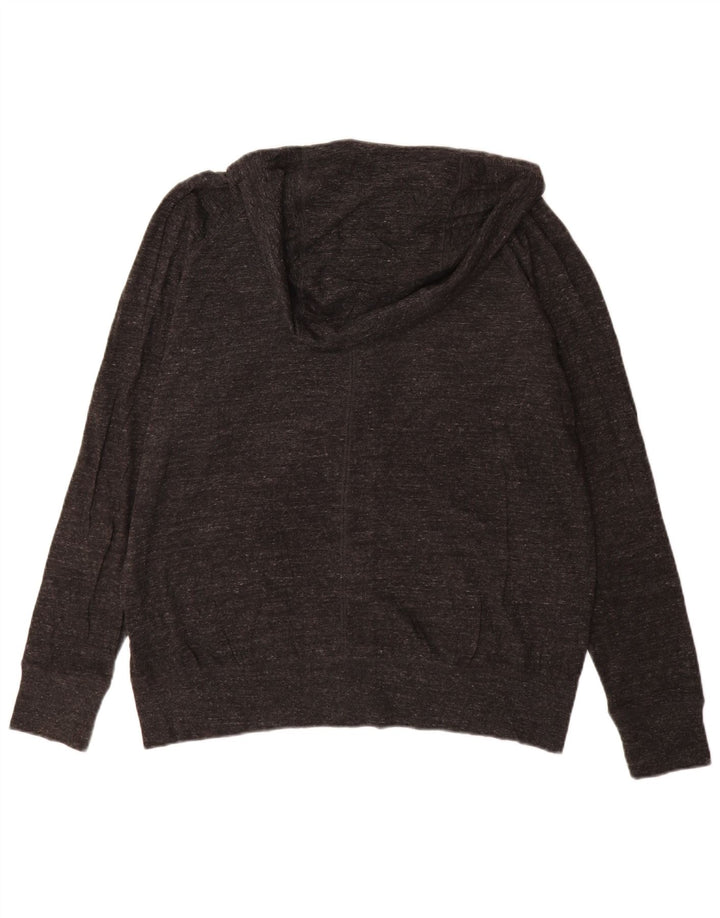 Nike Damen Zip Hoodie Pullover UK 18 XL Grau gefleckte Baumwolle