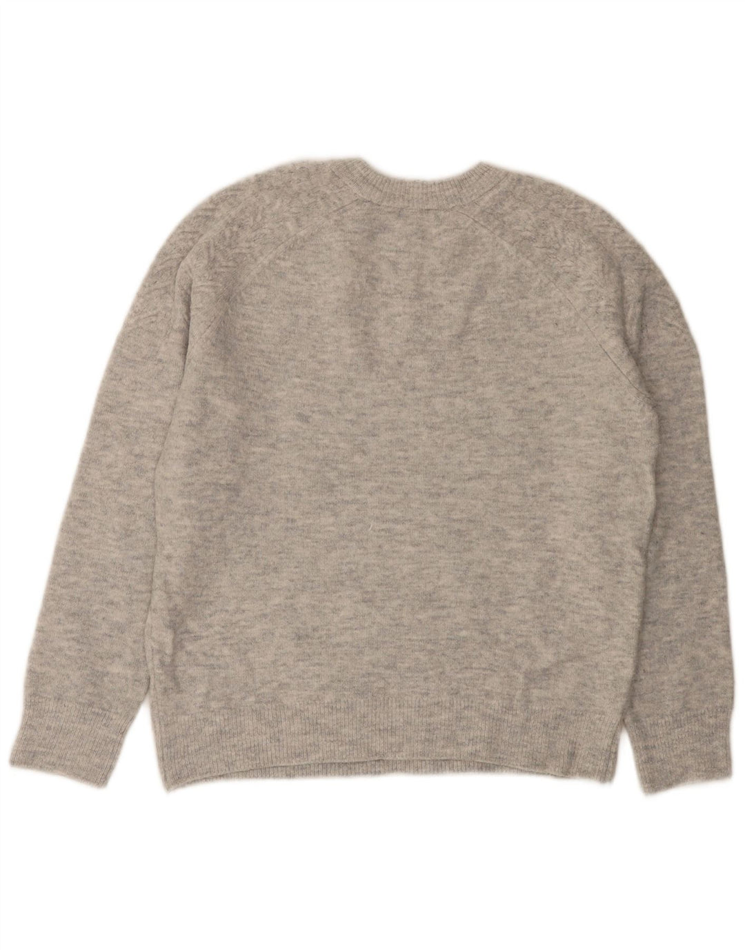 Marks & Spencer Damen-Pullover mit Rundhalsausschnitt, Gr. 14, Mittelgrau meliert
