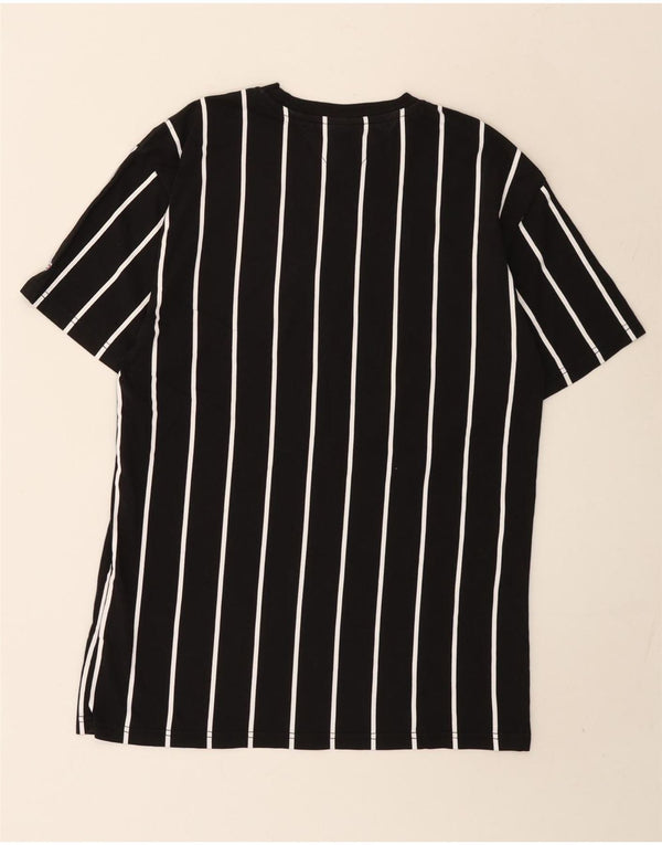 Tommy Hilfiger Herren Denizen Graphic T-Shirt Top Small Schwarz Gestreifte Baumwolle