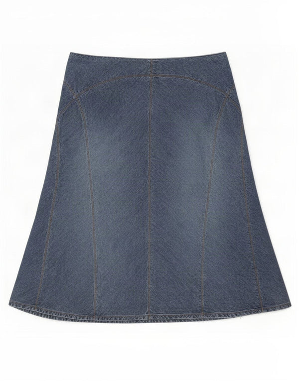 Monsoon Damen Jeansrock UK 14 Large W32 Blaue Baumwolle