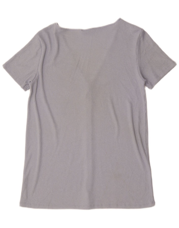 Zara Damen Kurzarmblusenoberteil UK 16 Large Grau