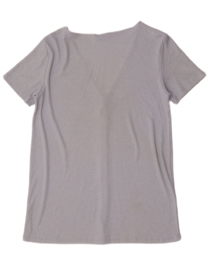 Zara Damen Kurzarmblusenoberteil UK 16 Large Grau