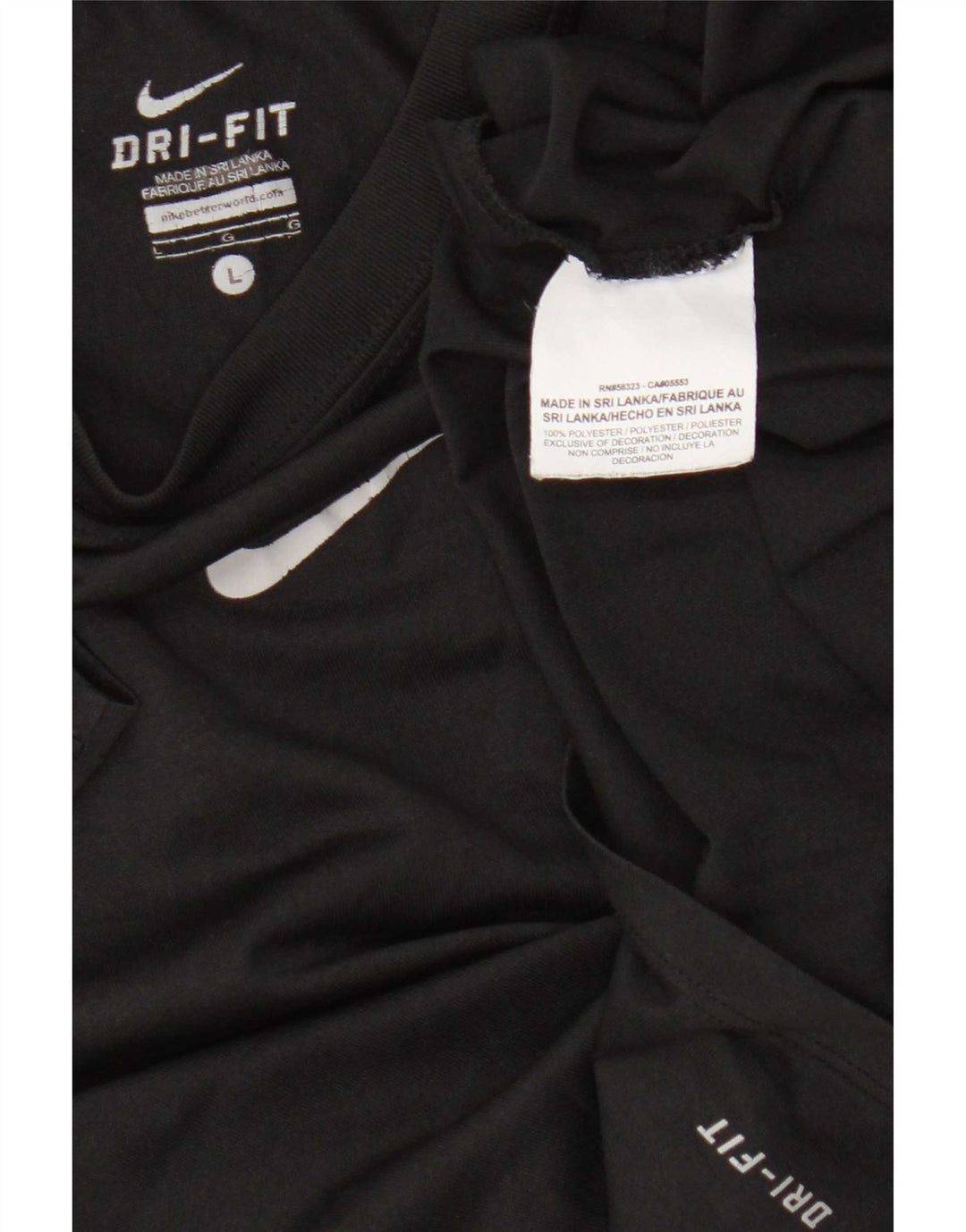 Nike Dri Fit T-Shirt für Jungen, 12–13 Jahre, Größe L, Schwarz, Polyester