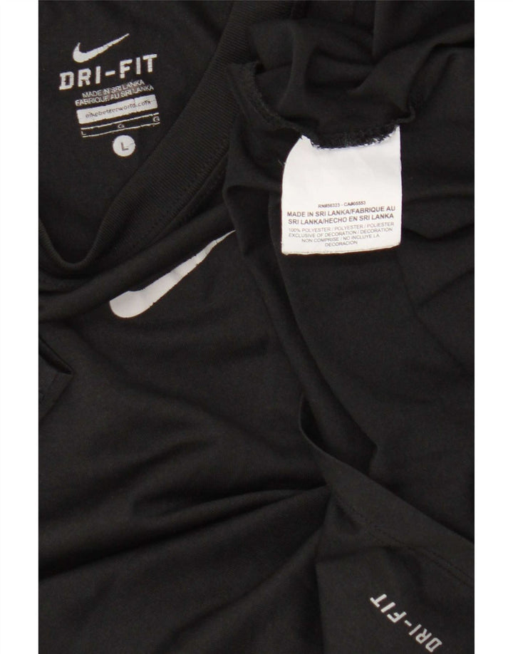 Nike Dri Fit T-Shirt für Jungen, 12–13 Jahre, Größe L, Schwarz, Polyester