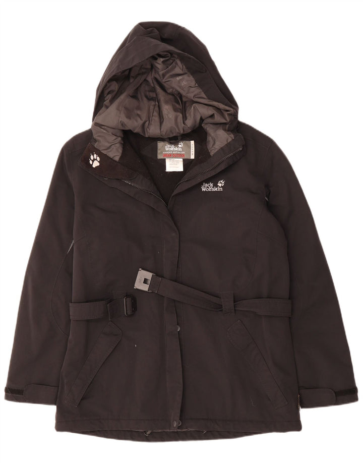 JACK WOLFSKIN Damen-Windbreakerjacke mit Kapuze, UK 14/16, Größe L, Schwarz