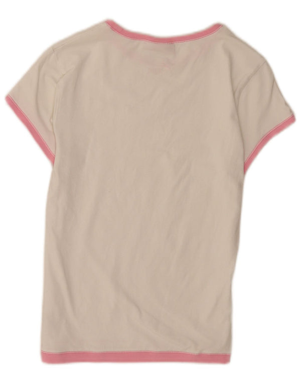 Puma Damen Graphic T-Shirt Top UK 14 Mittelweiße Baumwolle