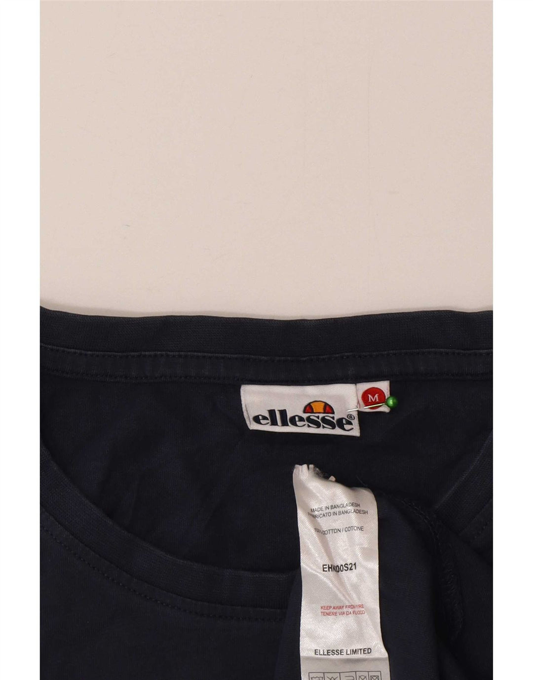 Ellesse Herren-T-Shirt-Oberteil, mittelgroß, marineblau, Baumwolle