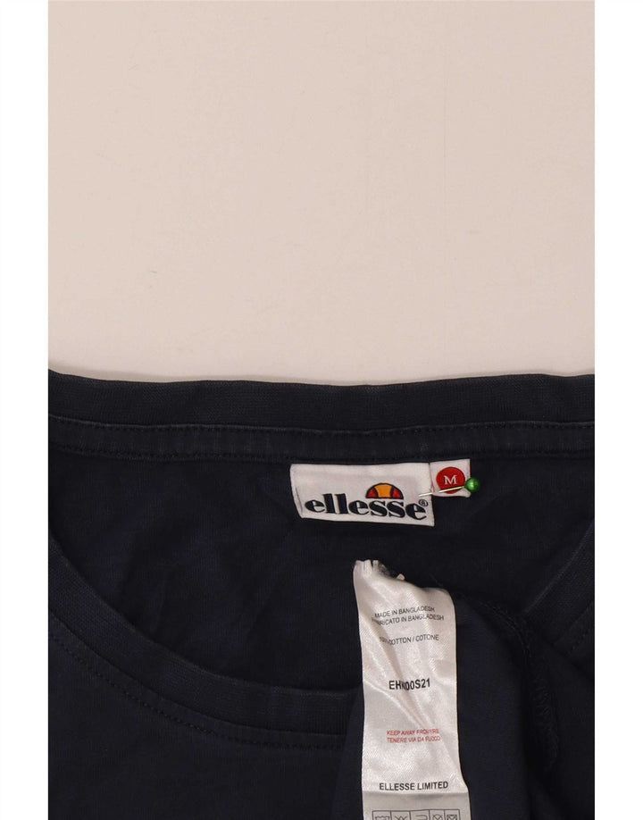 Ellesse Herren-T-Shirt-Oberteil, mittelgroß, marineblau, Baumwolle