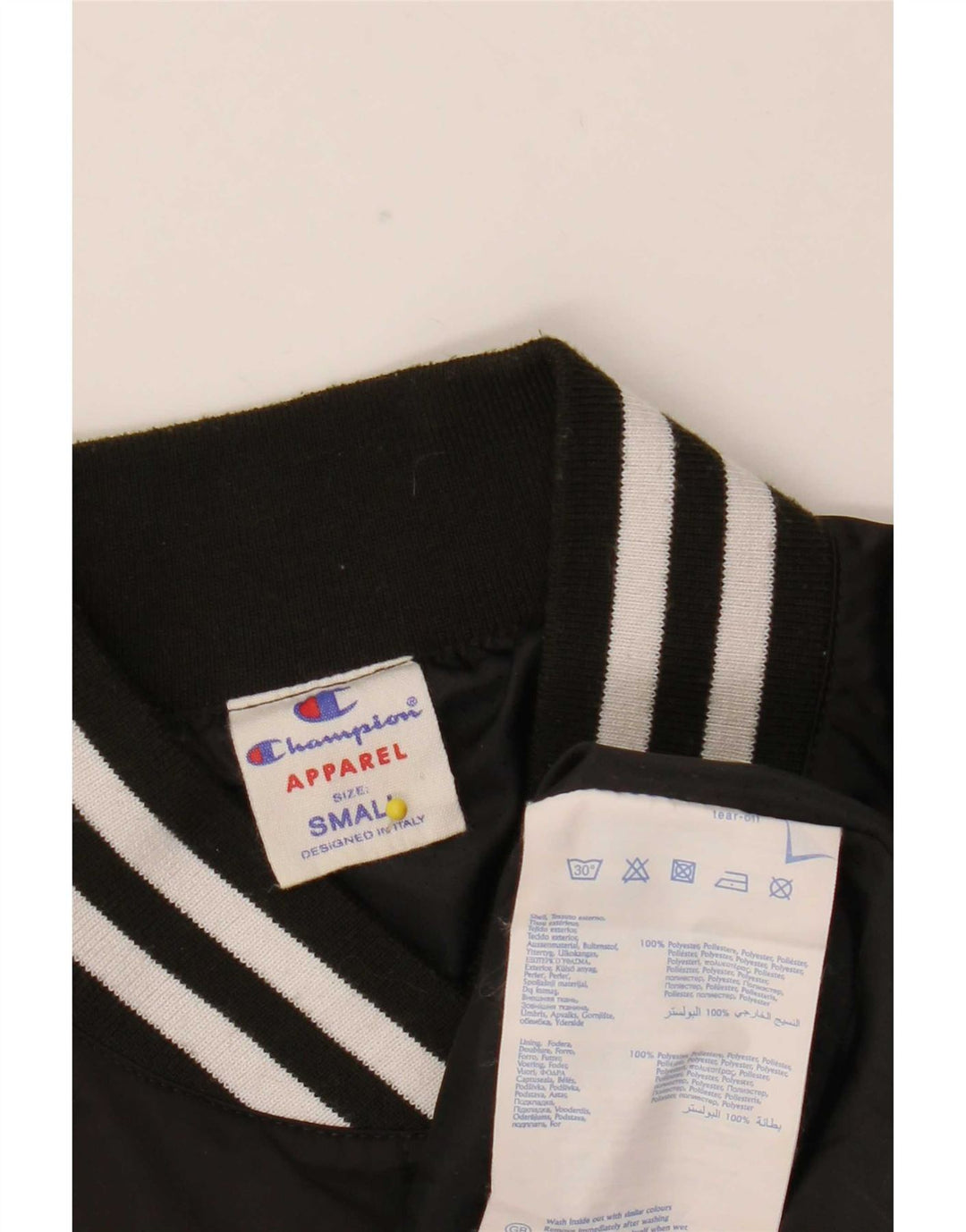 Champion Womens Varsity Jacket UK 10 Small Schwarz Polyester
