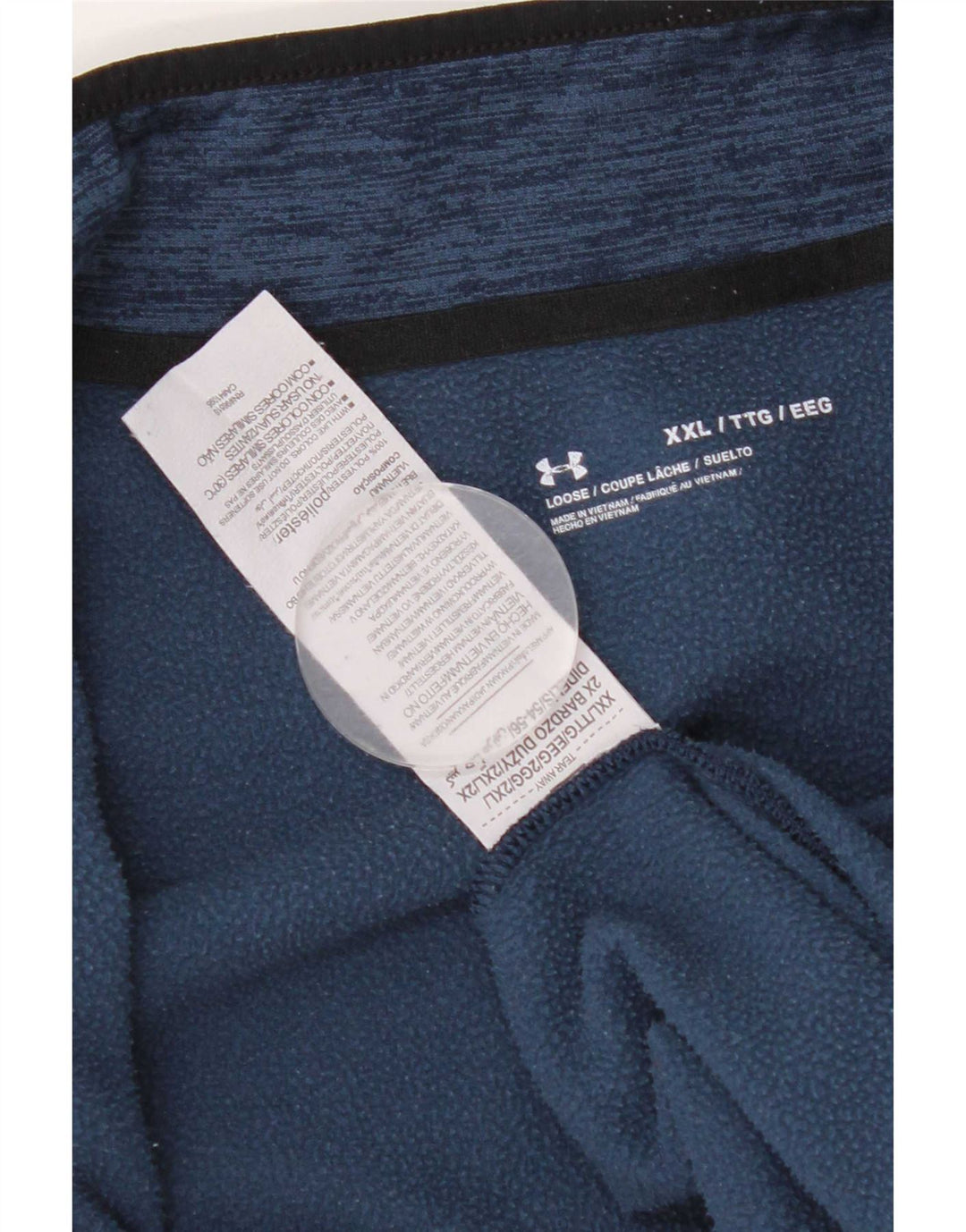 Under Armour Herren-Pullover-Trainingsanzugoberteil mit Reißverschluss und Halsausschnitt, 2XL, Blau meliert