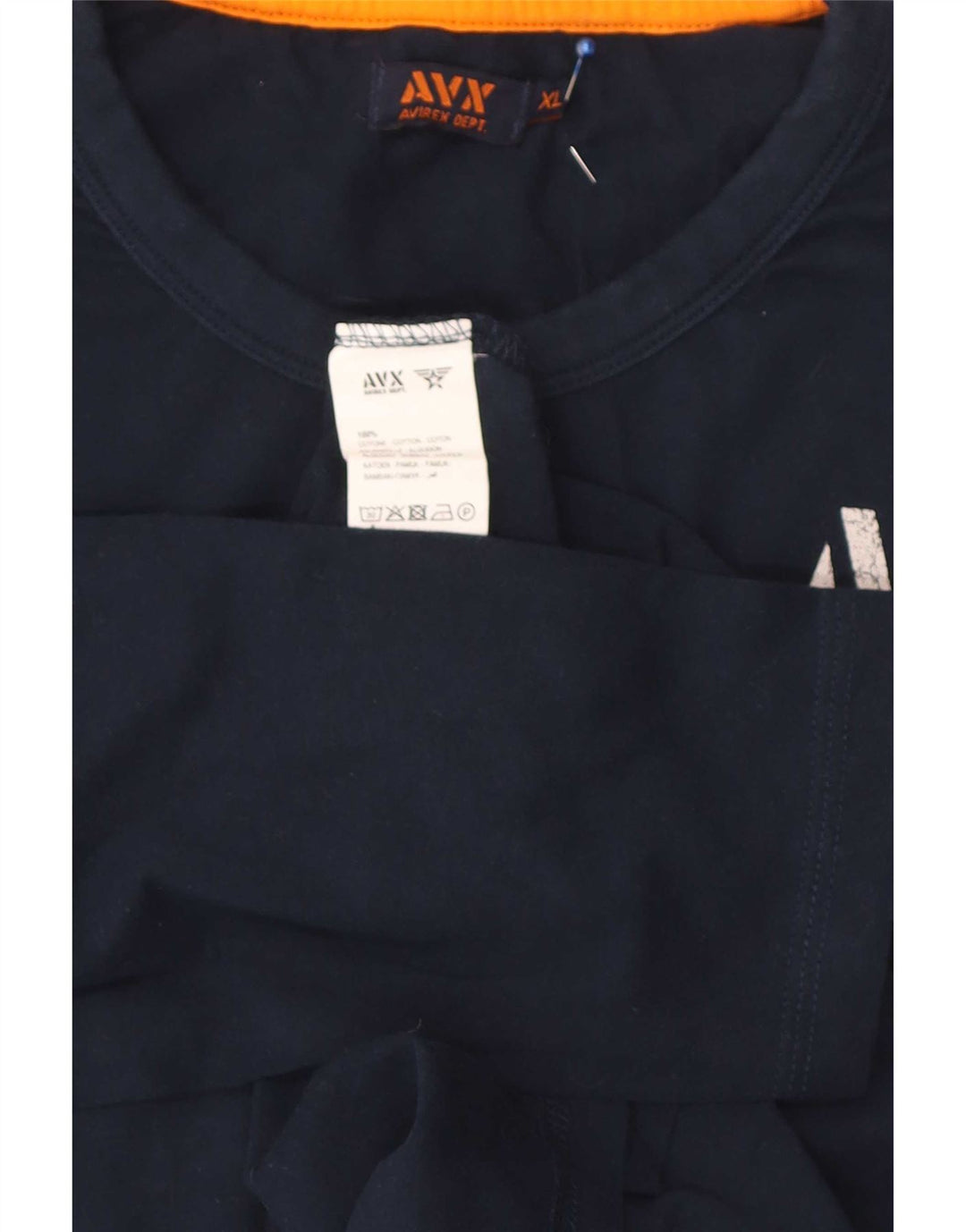 Avirex Herren Graphic Top Langarm XL Marineblau Baumwolle