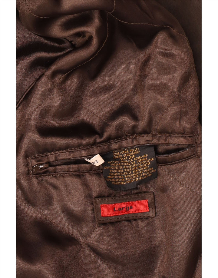 Vintage Herren Wildlederjacke UK 40 Großes braunes Leder