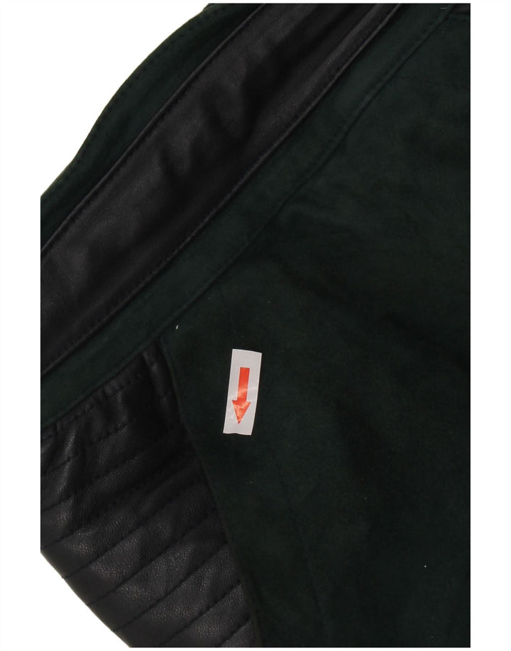 VINTAGE Damen Wildlederrock W26 Small Grün