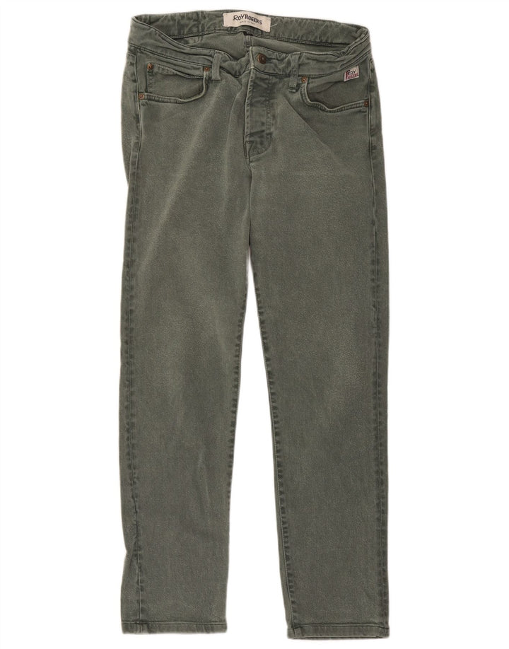 Roy Rogers Herren Straight Jeans W34 L28 Grünes Lyocell