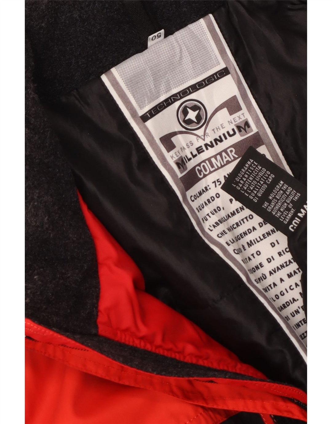 Colmar Herren-Skijacke mit Grafik, EU 50, Mittelrot, Farbblock