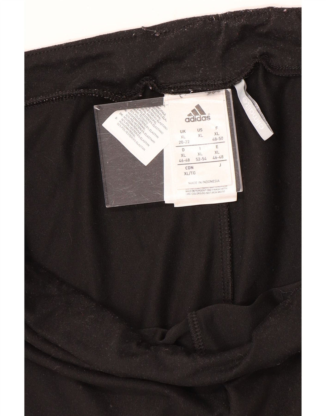 Adidas Damen Climalite Leggings UK 20/22 XL Schwarz Polyester