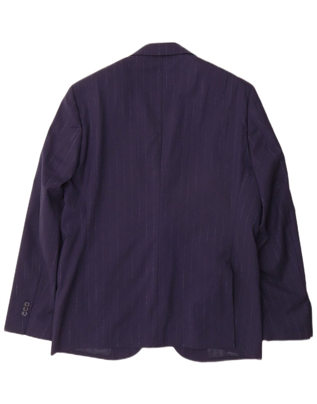 Boggi Herren 2-Knopf-Blazerjacke IT 52 XL Marineblaue Nadelstreifenwolle
