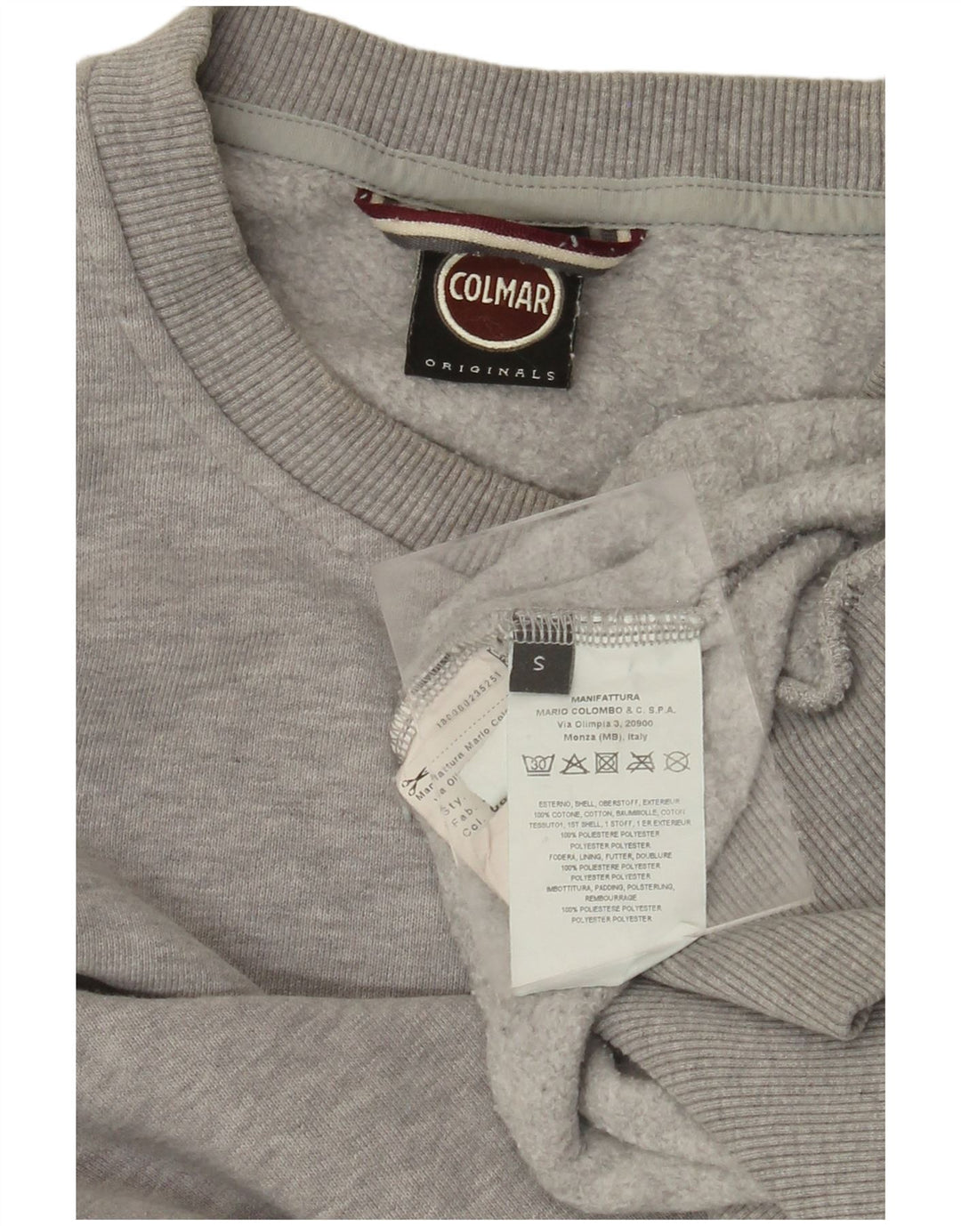 COLMAR Herren-Sweatshirt, Pullover, Größe S, Grau, Colourblock-Baumwolle
