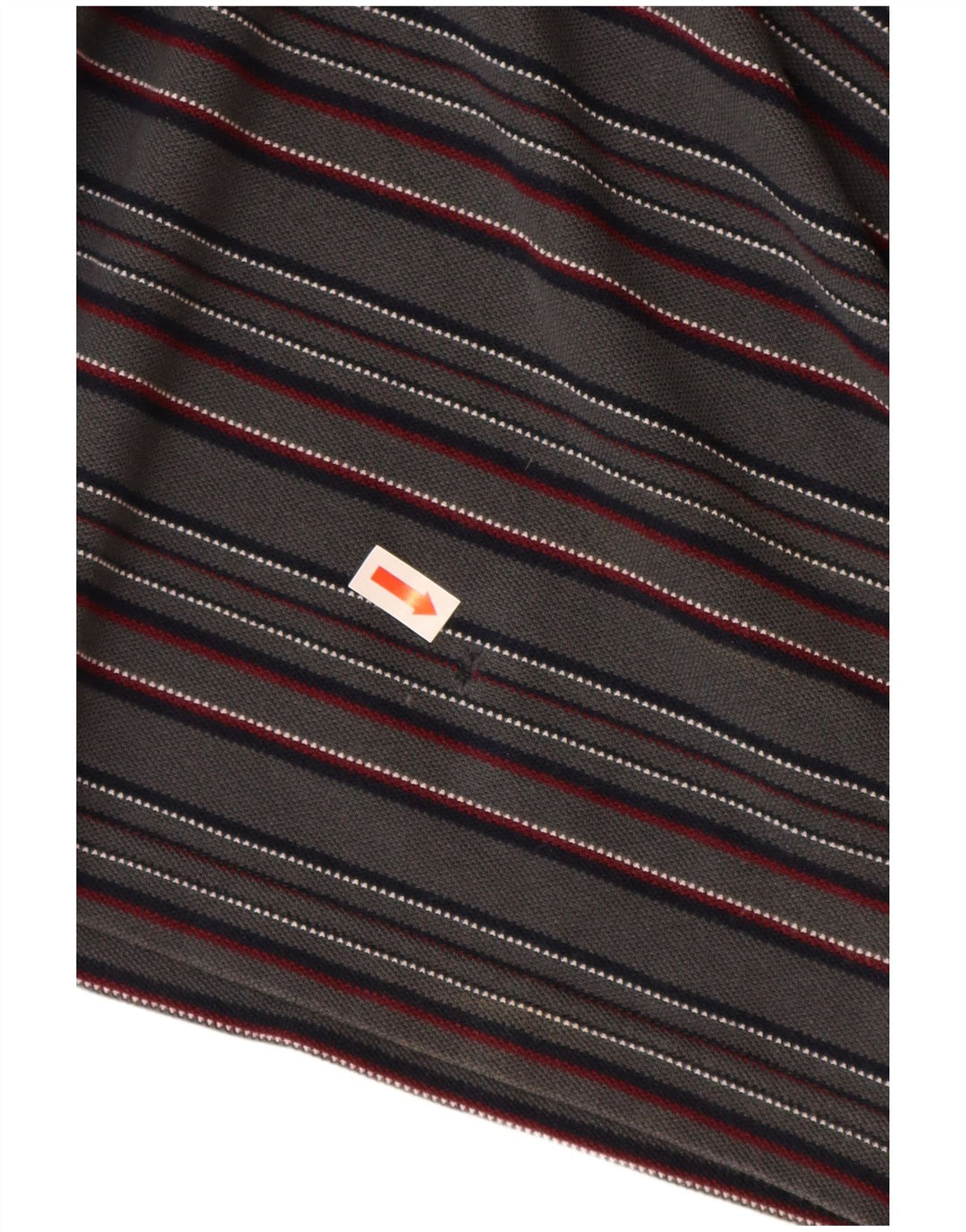 FRED PERRY Herren-Langarm-Poloshirt aus mittelgrau gestreifter Baumwolle