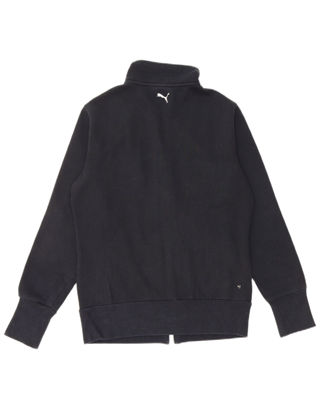 PUMA Womens Graphic Trainingsanzug Top Jacke UK 12 Medium Schwarz Baumwolle