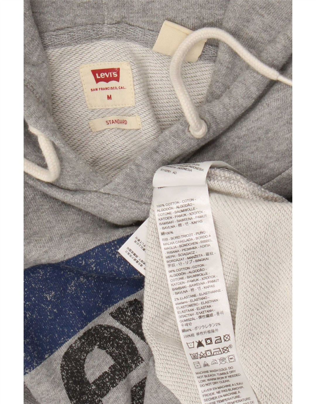 Levi's Herren Standard Graphic Hoodie Pullover mittelgraue Baumwolle