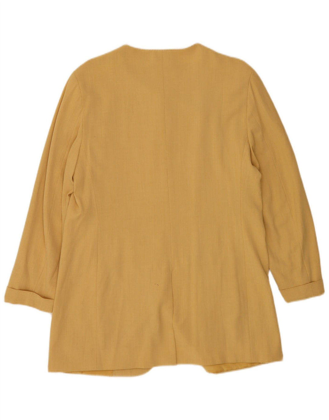 Max Mara Damen Longline 1-Knopf-Blazerjacke UK 16 Large Gelb