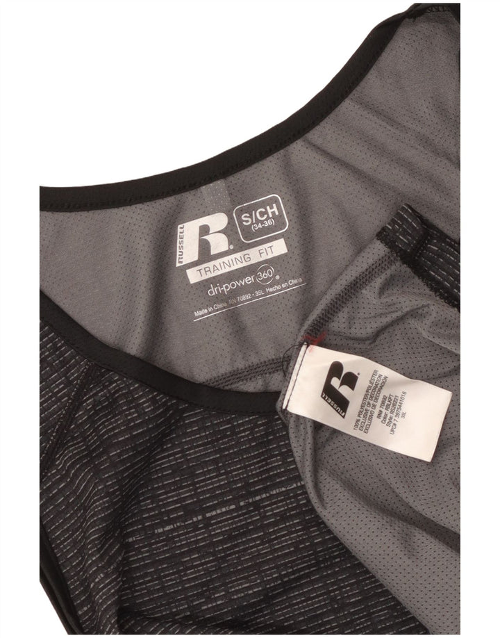 Russell Athletic Herren-Trägershirt, UK 34/36, kleines grau geflecktes Polyester