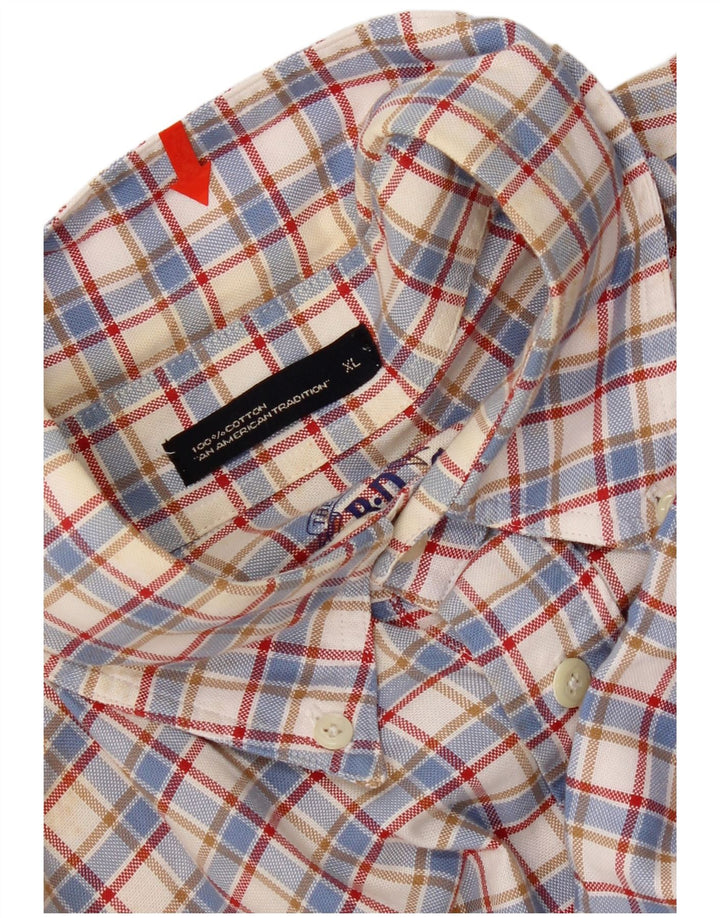 B.D. Baggies Herren-Flanellhemd XL, blau kariert, Baumwolle